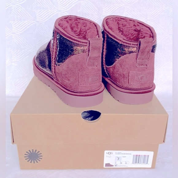 SALE - UGG Classic Ultra Mini Mirror Ball Booties - Wild Grape - Picture 10 of 13